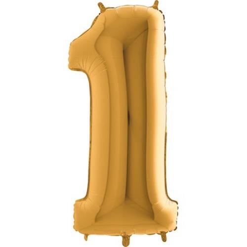 Foliová číslica 1 zlaté 100cm