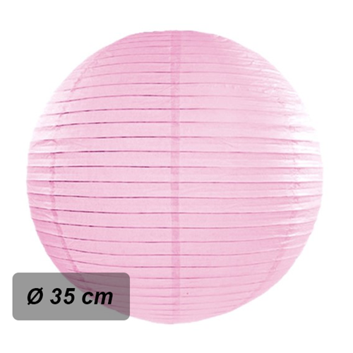 Okrúhly papierový lampión 35 cm ružový