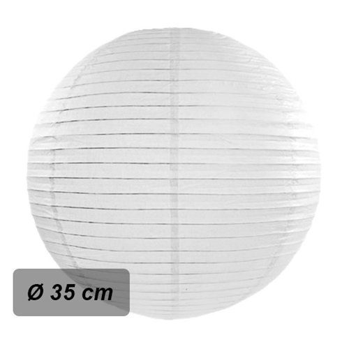 Okrúhly papierový lampión 35 cm biely