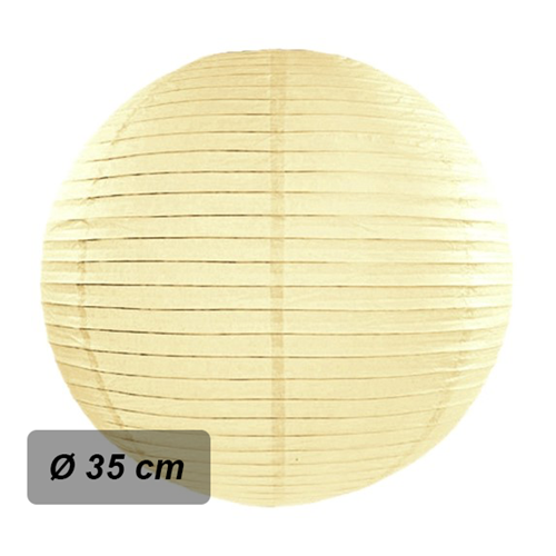 Okrúhly papierový lampión 35 cm šampaň
