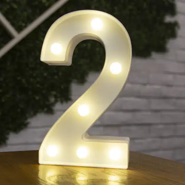 Svietiace číslo 2- 22cm